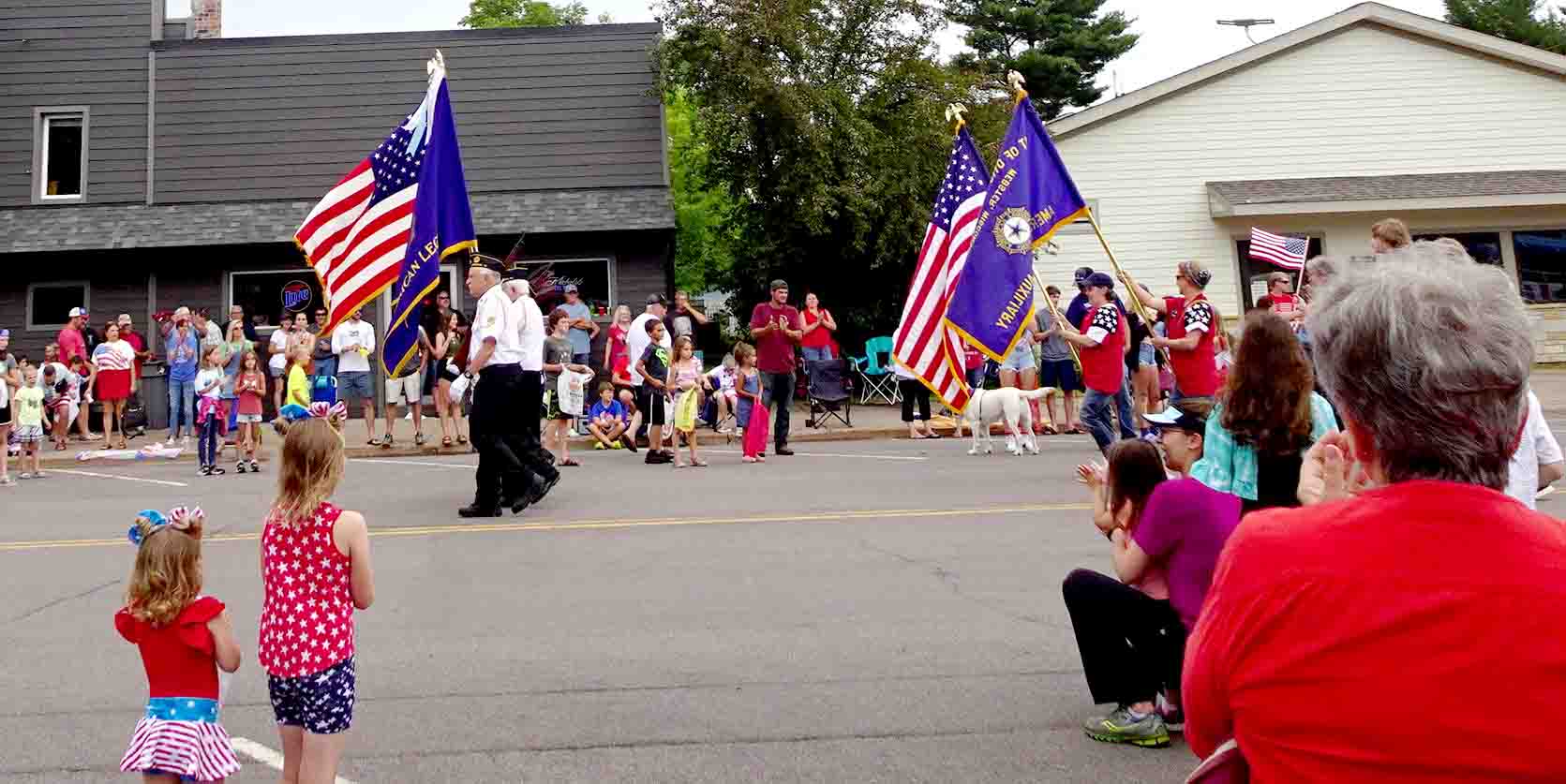 Webster-July-4-Parade-AmLegMarchg Webster, Wisconsin, July 4th Parade