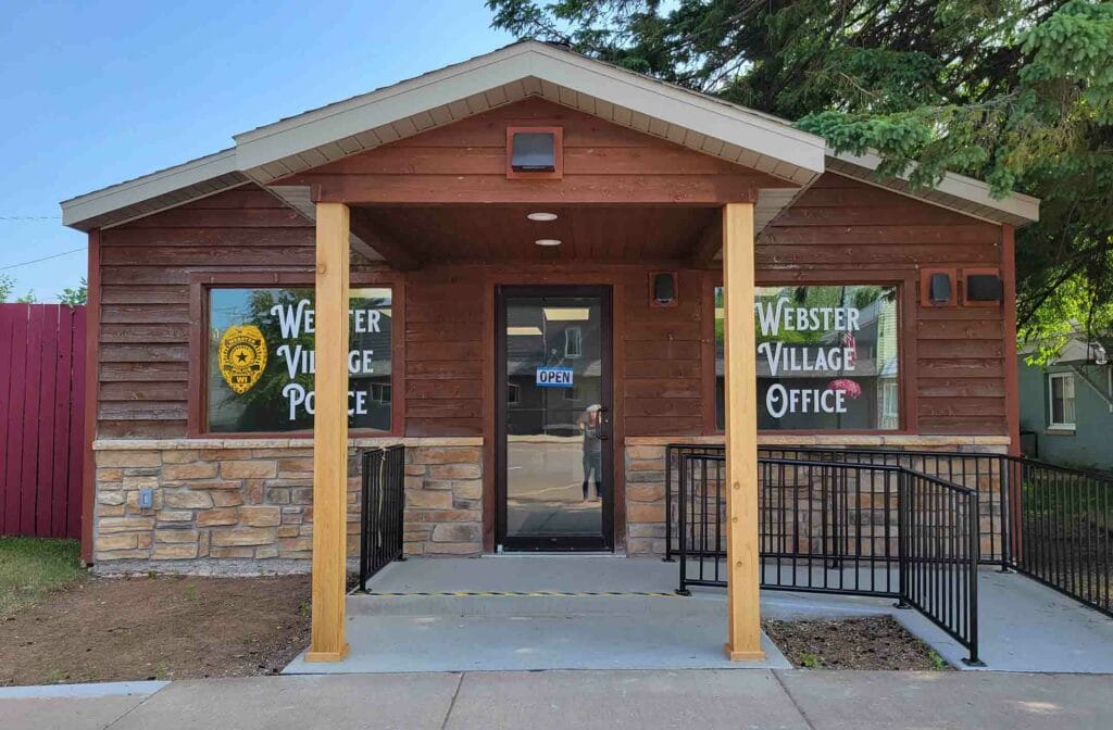 Village of Webster, Webster Police Department, new location, Webster, WI