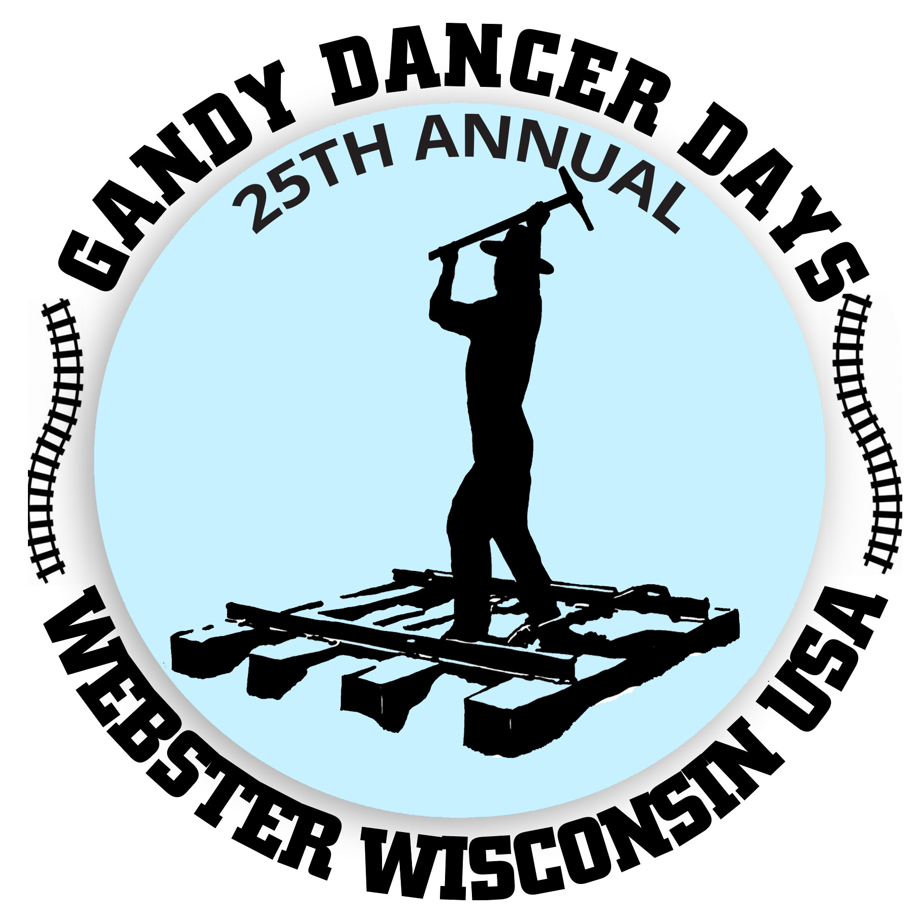 Gandy Dancer Days logo, 25th Annual, Webster, WI